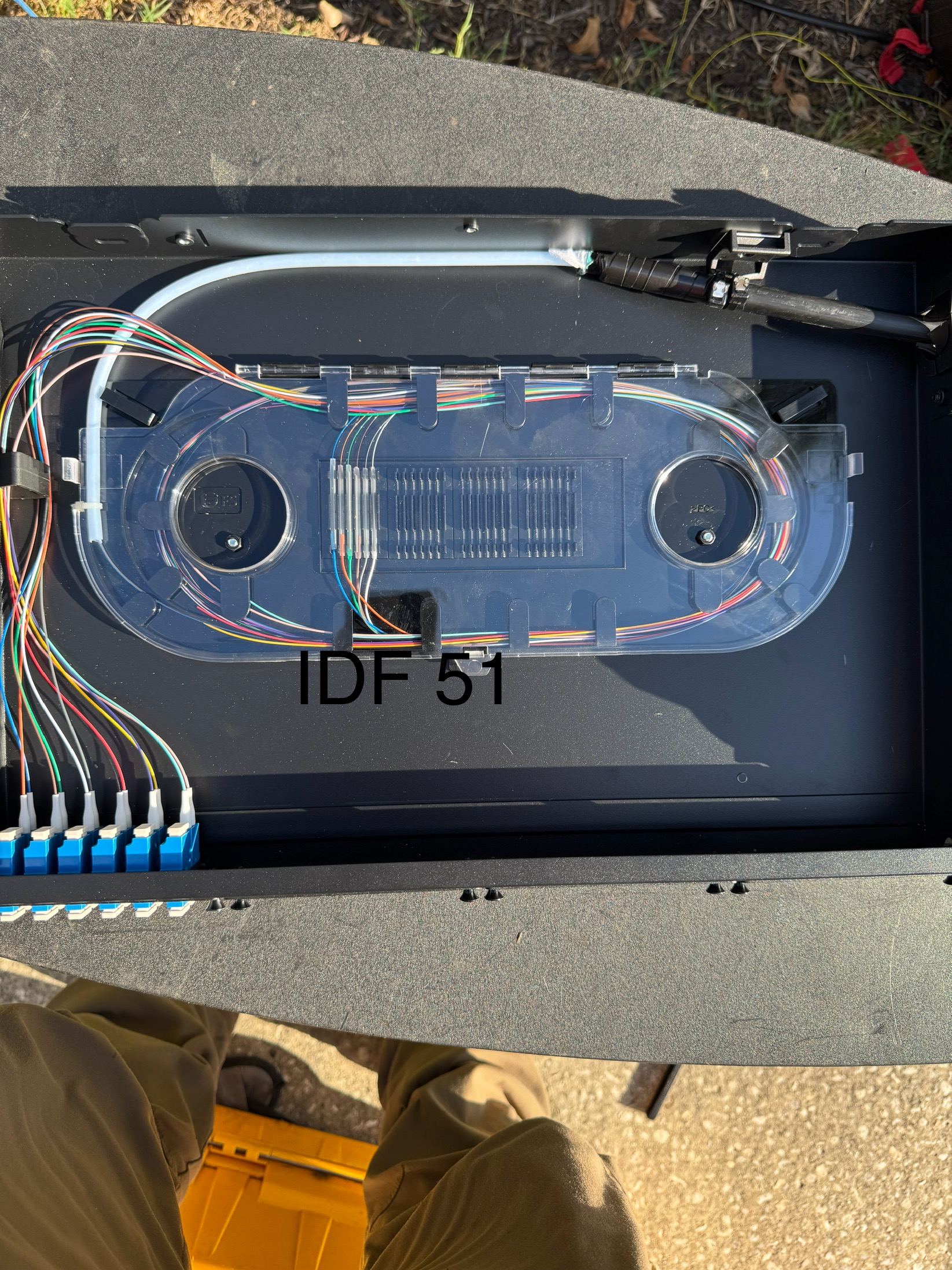 Fiber splicing work at Jacksonville multifamily deployment